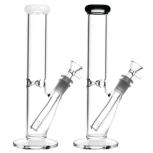 Minimalist Glass Tube Water Pipe | 9.5" | 14mm F