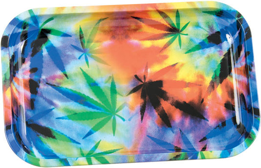 Metal Rolling Tray - Tie Dye Leaf - 7.5"x11.25"